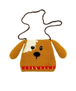 Handmade Crochet Dog Crossbody Bag