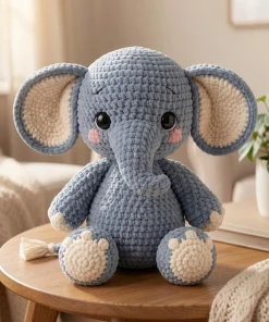 Alternative view of Handmade Crochet Elephant Plush Toy