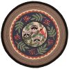 Handmade Woodland Raccoon Round Rug