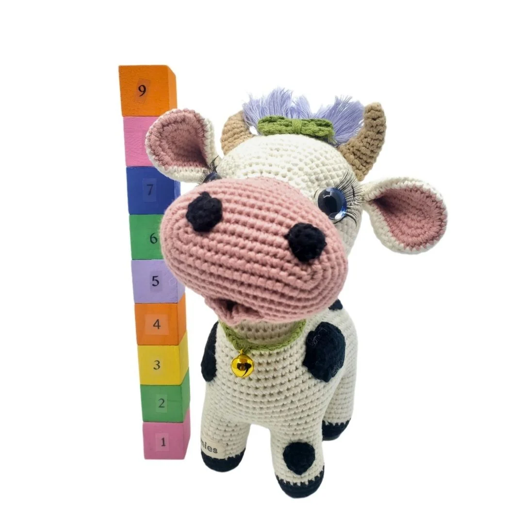 Handmade Crochet Cow Plush Toy - Image 2